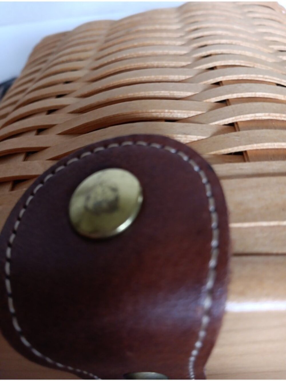 Longaberger 2000 Country Estate Large Saddlebrook Basket Purse Vintage - Picture 12 of 15